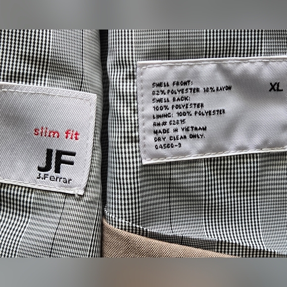 Jf J. Ferrar Tan Mens Xl Blazer And Vest Made In Vietnam - Picture 16 of 16
